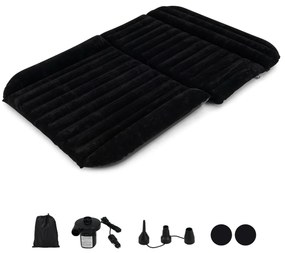 Cama de viagem com forro duplo grosso e bolsa de transporte, colchão inflável para SUV, para camping, cinza