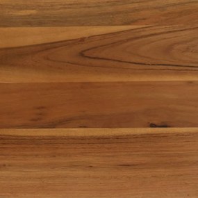 Mesa de jantar madeira de acácia maciça e aço 75x75x76 cm