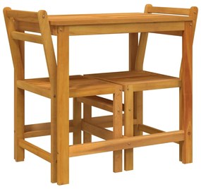 Conjunto de varanda 3 pcs madeira de acácia maciça