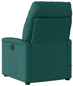 Poltrona reclinável tecido verde-escuro
