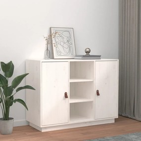 vidaXL Aparador 100x40x75 cm madeira de pinho maciça branco