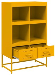Móvel alto 68x39x111,5 cm aço amarelo mostarda