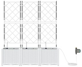 Jardineiras de Jardim 1 pc Branco 120 x 40 x 142 cm Plástico