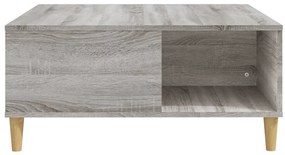 Mesa de centro 80x80x36,5 cm derivados madeira cinzento sonoma