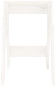 Bancos 2 pcs 40x40x60 cm pinho maciço branco