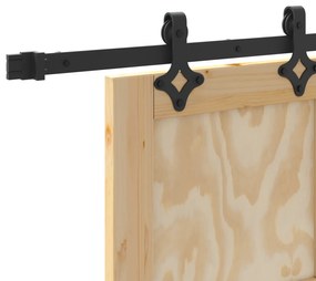 Porta Deslizante com Conjunto de Hardware 'ORKDAL'Madeira Maciça de Pi