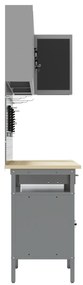 Conjunto de mesa para guardar ferramentas de 10 peças vidaXL em madeir
