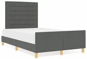 Estrutura de Cama vidaXL Cinza Escuro 120x200 cm Tecido