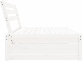 Sofá de centro para jardim 120x80 cm pinho maciço branco