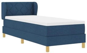 Cama Box Spring vidaXL com Colchão - Azul - 80x200 cm - Tecido