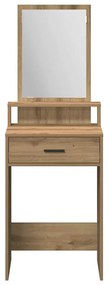 Mesa de Maquiagem vidaXL com Gavetas em Carvalho Artisan 50x41x140 cm