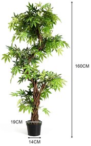 Planta Artificial 160cm  Planta Verde Decoração de Interiores 160 x 19 x 19 cm