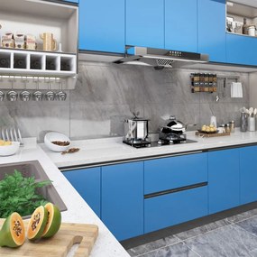 vidaXL Autocolante para móveis 500x90 cm PVC azul-ciano