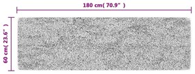 Tapete de cozinha lavável antiderrapante 60x180 cm multicor