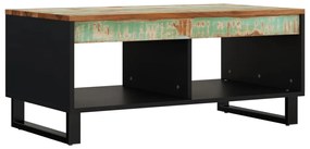 Mesa de centro 90x50x40 cm madeira recuperada maciça