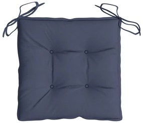 Almofadões cadeira 4 pcs 50x50x7 cm tecido oxford azul-marinho