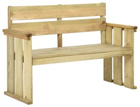 vidaXL Banco de jardim 121 cm madeira de pinho impregnada