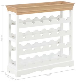 Garrafeira 70x22,5x70,5 cm MDF branco