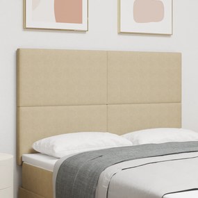 Cabeceira vidaXL Design Simples Verde Claro Cinza 160 cm Tecido de Vel