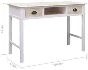 Mesa consola 110x45x76 cm madeira