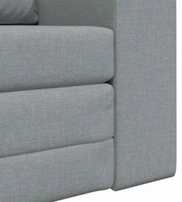 Sofá Cama 2-em-1 Cinza Claro 98x71x83 cm Tecido