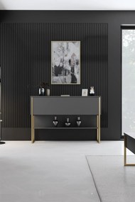 Cômoda Luxe – Dourado e Antracite – 120 x 80 x 30 cm