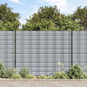 vidaXL Telas privacidade p/ jardim 10 pcs 252,5x19 cm PVC cinzento