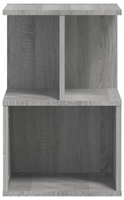 Mesa cabeceira 2pcs 35x35x55cm derivado madeira cinzento sonoma