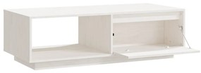 Mesa de centro 110x50x33,5 cm madeira de pinho maciça branco