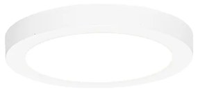 Foco de superfície ou embutido branco 18 cm incl. LED 3-Step Dim to Warm com interruptor DIP - Trans
