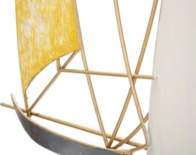 PAINEL DE PAREDE DE FERRO VELA COLOR 78,7X3,8X97,8 CM MULTICOLORIDO