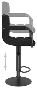 Bancos de bar 2 pcs veludo preto