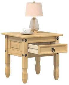 vidaXL Mesa de apoio Corona 50x50x50 cm madeira de pinho maciça