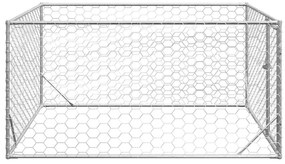 Canil exterior para cães com porta 2x2x1 m aço galvanizado