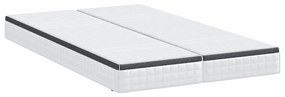 Colchões 2 pcs Branco, Cinza 60 x 200 cm Tecido Tricotado