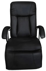 Cadeira de massagens couro artificial preto