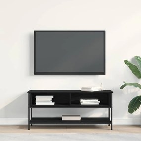 Cabide de TV vidaXL Preto Carvalho 100x35x45 cm Madeira de Engenharia