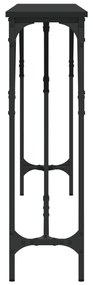 Mesa consola 180x23x75 cm derivados de madeira preto