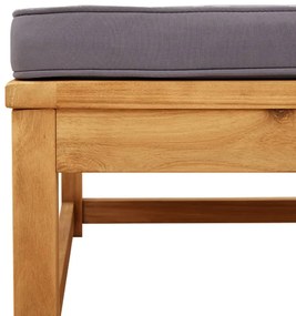 11pcs conjunto lounge jardim c/almofadões madeira maciça acácia
