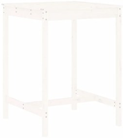 3 pcs conjunto de bar para jardim pinho maciço branco