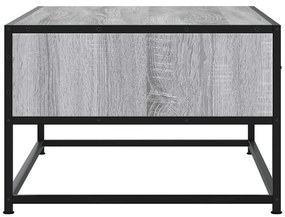 Mesa de centro 100x50x35cm deriv. madeira/metal cinzento sonoma