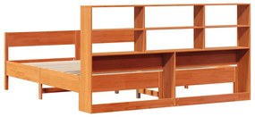 Cama com estante sem colchão 200x200 cm pinho maciço
