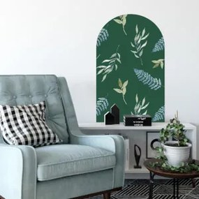 Papel de parede na parede por cima da cómoda – Arco com flores