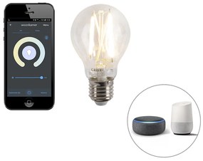 LED Candeeiro suspensão preto vidro fumê lâmpada-WiFi A60 - BLISS Retro,Moderno