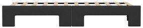 Sofá-cama com gavetão 90x200 cm couro artificial preto