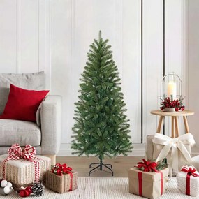 vidaXL Árvore de Natal Artificial Verde 120 cm PVC, PE e aço