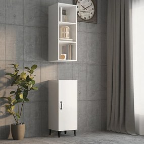 vidaXL Armário parede 34,5x32,5x90cm deriv. madeira branco brilhante