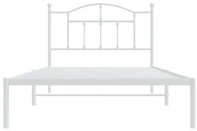 Estrutura de cama com cabeceira 100x200 cm metal branco