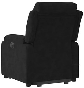 Poltrona elevatória de massagens veludo preto