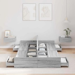 Cama com armazenamento Grey Sonoma Sonoma cinzento 120 x 190 cm